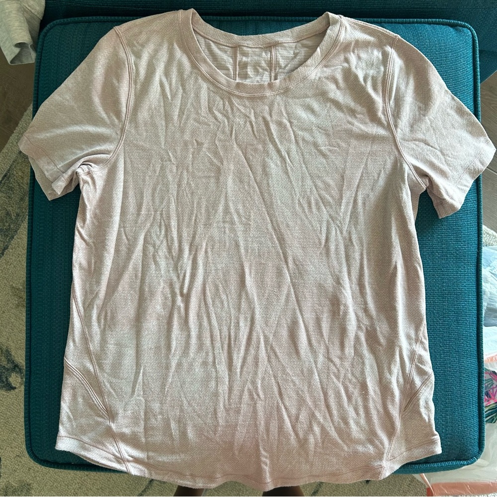 lululemon athletica Light Pink Short Sleeve Tee